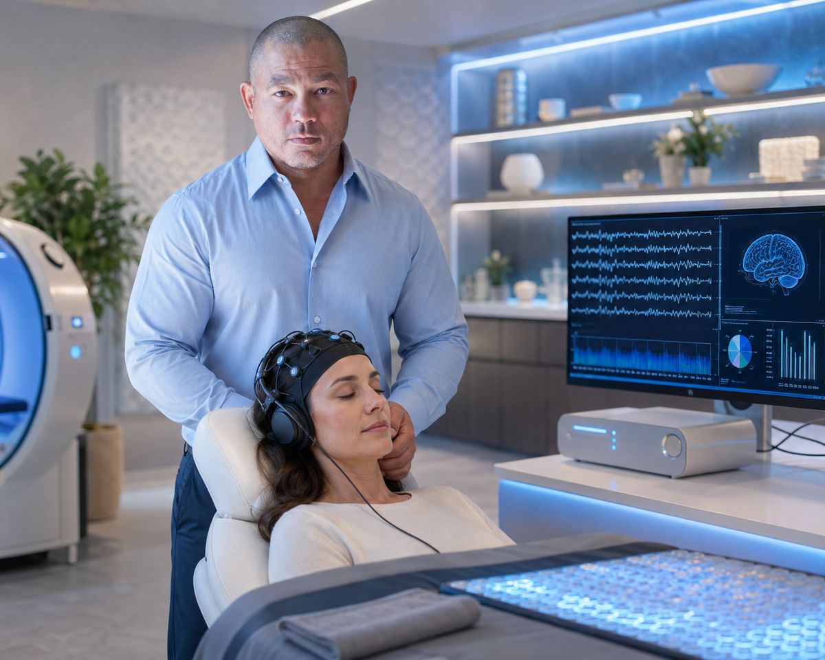 Neurofeedback session at BiomedRx Med Spa
